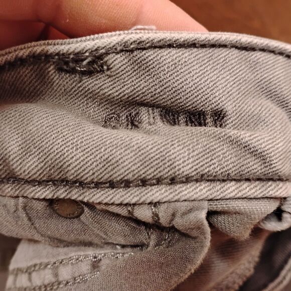 American Eagle jeans mens 38x32 gray distressed denim skinny stretch - Picture 8 of 9